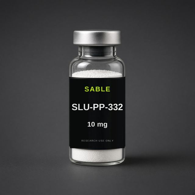 SLU-PP-332, 10 mg. Sable Peptides label on a shared vial photograph. Not a separate lot.